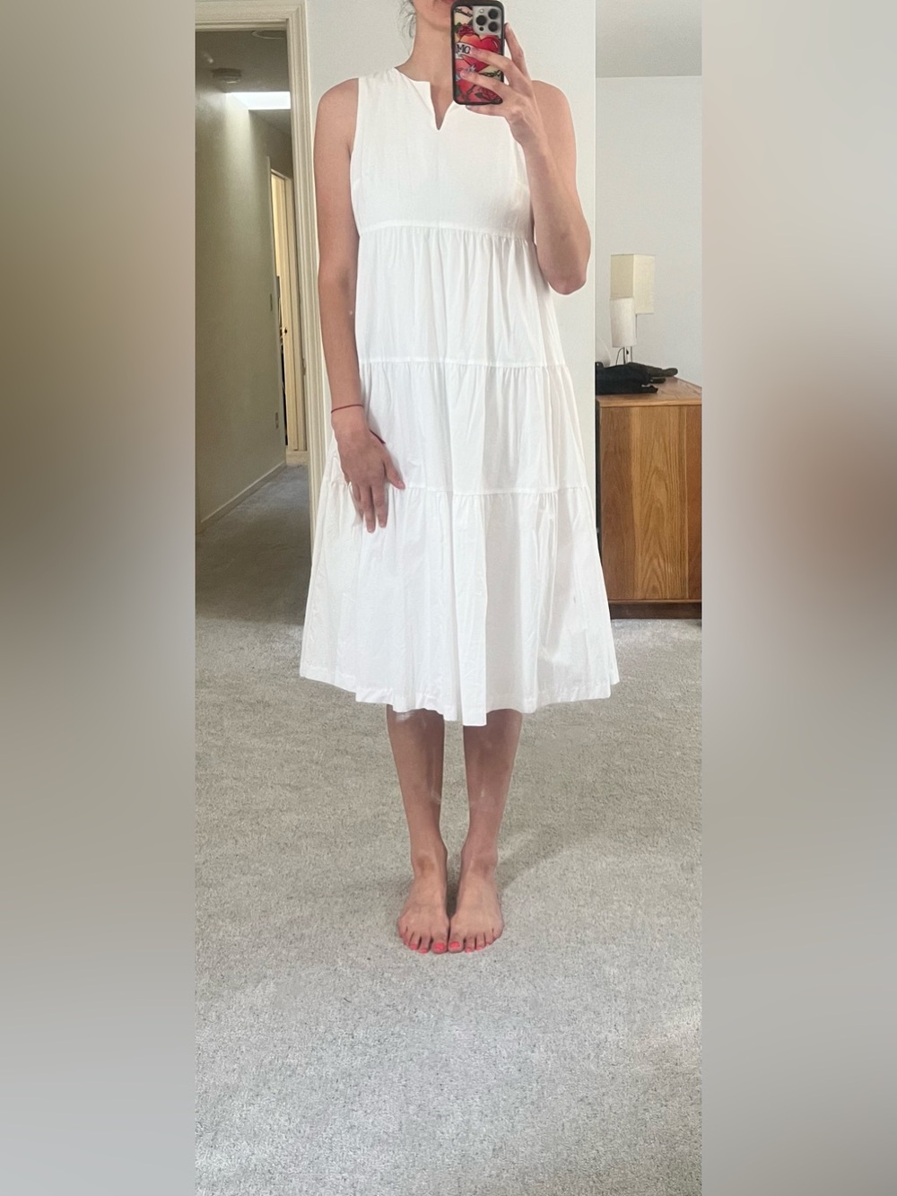 NWT Banana Republic White Tiered Dress